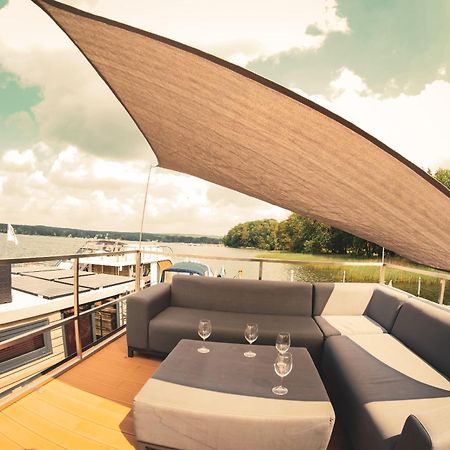 Traumzeitboot2 Auf Dem Scharmuetzelsee Bad Saarow Kültér fotó